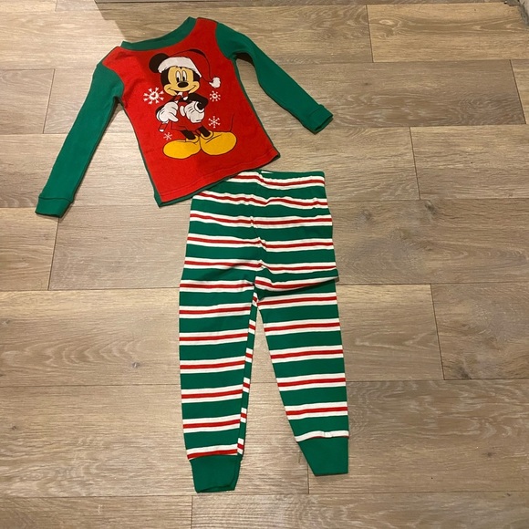 Disney Other - Disney Mickey Mouse Christmas pajamas Santa size 4T